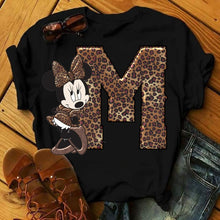 Ladda upp bild till gallerivisning, Ladies White Tshirts Minnie Mouse Short Sleeve Causal Tshirt Women's Custom Name Letter Combination Printing T-Shirt