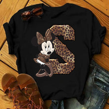 Ladda upp bild till gallerivisning, Ladies White Tshirts Minnie Mouse Short Sleeve Causal Tshirt Women's Custom Name Letter Combination Printing T-Shirt
