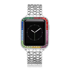 Ladda upp bild till gallerivisning, Metal Diamond Shell For Apple Watch Case 44mm 40mm 42mm 38mm Stainless Steel Protective Case For iWatch Series 6 5 4 3 SE 44mm