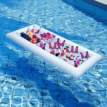 Ladda upp bild till gallerivisning, Swimming Pool Float Beer Table Drinking Cooler Table Bar Tray Beach Inflatable Air Mattress Water Food Drink Holder Pool Floater