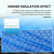 Cargar imagen en el visor de la galería, Swimming Pool Insulation Film Blue Bubble Film Swimming Pool Cover PE Bubble Film Dustproof Outdoor Swimming Pool Accessories