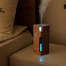 Load image into Gallery viewer, Electric Humidifier Aroma Oil Diffuser Essential Ultrasonic Wood Grain Air Humidifier USB Mini Mist Maker LED Light
