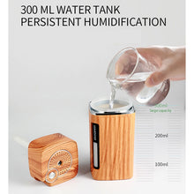 Load image into Gallery viewer, Electric Humidifier Aroma Oil Diffuser Essential Ultrasonic Wood Grain Air Humidifier USB Mini Mist Maker LED Light
