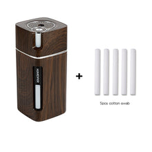 Load image into Gallery viewer, Electric Humidifier Aroma Oil Diffuser Essential Ultrasonic Wood Grain Air Humidifier USB Mini Mist Maker LED Light
