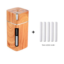 Load image into Gallery viewer, Electric Humidifier Aroma Oil Diffuser Essential Ultrasonic Wood Grain Air Humidifier USB Mini Mist Maker LED Light

