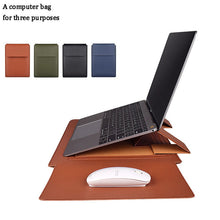 Ladda upp bild till gallerivisning, Laptop Sleeve Bag 4 in 1 Laptop Stand Case with Cable Strap &amp; Mouse Pad Pouch for MacBook Air 13 Huawei Matebook 14 15 Cover

