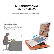 Ladda upp bild till gallerivisning, Laptop Sleeve Bag 4 in 1 Laptop Stand Case with Cable Strap &amp; Mouse Pad Pouch for MacBook Air 13 Huawei Matebook 14 15 Cover

