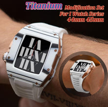 Ladda upp bild till gallerivisning, Titanium Watch Modification Set For Apple Watch 7 6 5 4 SE Luxury Watch Accessories for IWatch 45mm 44mm Exclusive Model
