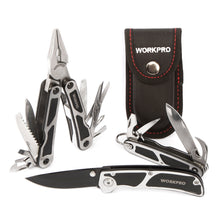 Ladda upp bild till gallerivisning, WORKPRO 3PCS Survival Tool Kits Multi Plier Multifunction Knife Tactical knife Camping Multitools
