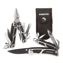 Ladda upp bild till gallerivisning, WORKPRO 3PCS Survival Tool Kits Multi Plier Multifunction Knife Tactical knife Camping Multitools
