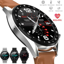 تحميل الصورة لعرض المعرض، En unik och elegant smartwatch med mängder av algoritmer för motionärer och tillgång till hälsostatus med EKG, blodtryck och syresättning. 
