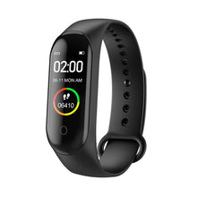 Load image into Gallery viewer, M4 Smartwatch- Klocka med blocktrycksmätare, hjärtfrekvens, träning och fitness mätare, vattentät och mycket praktisk
