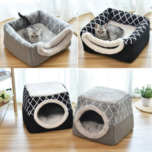 Ladda upp bild till gallerivisning, Pet bed for Cats Dogs Soft Nest Kennel Bed Cave House Sleeping Bag Mat Pad Tent Pets Winter Warm Cozy Beds 2 Size L XL 2 Colors
